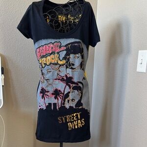 Crystal Rock Black T-Shirt with Yellow Design